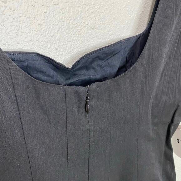 STAUD Portrait Maxi Dress In Black 10 NWT - Picture 9 of 10